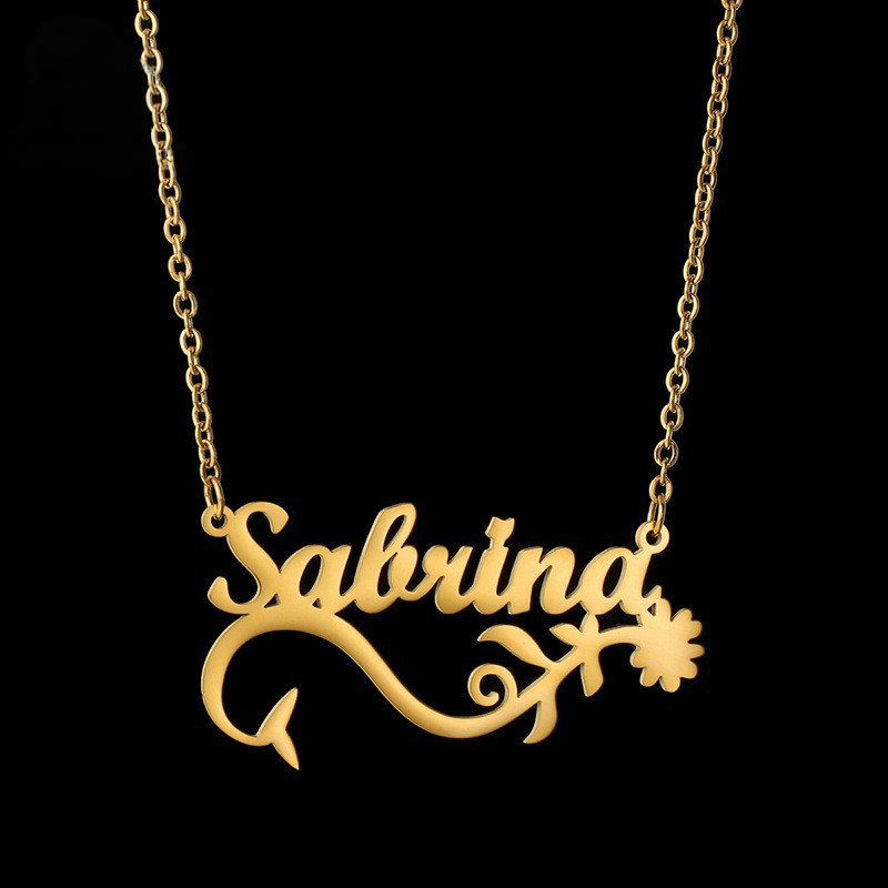 Floral Personal Name Necklace