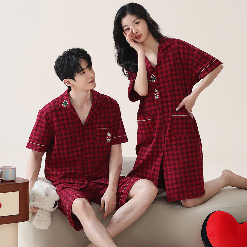 Matching His Hers Shorts Pajamas Set - 100% Cotton