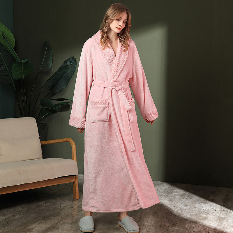 100% Premium Thickened Flannel Nightgown Set for 2