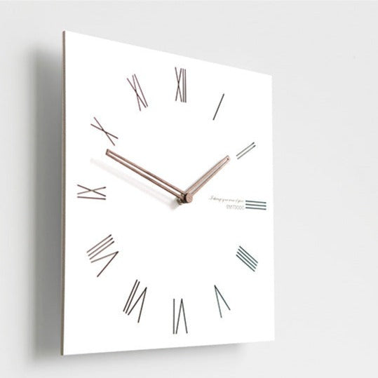 Square Deco Silent Wall Clock 30cm