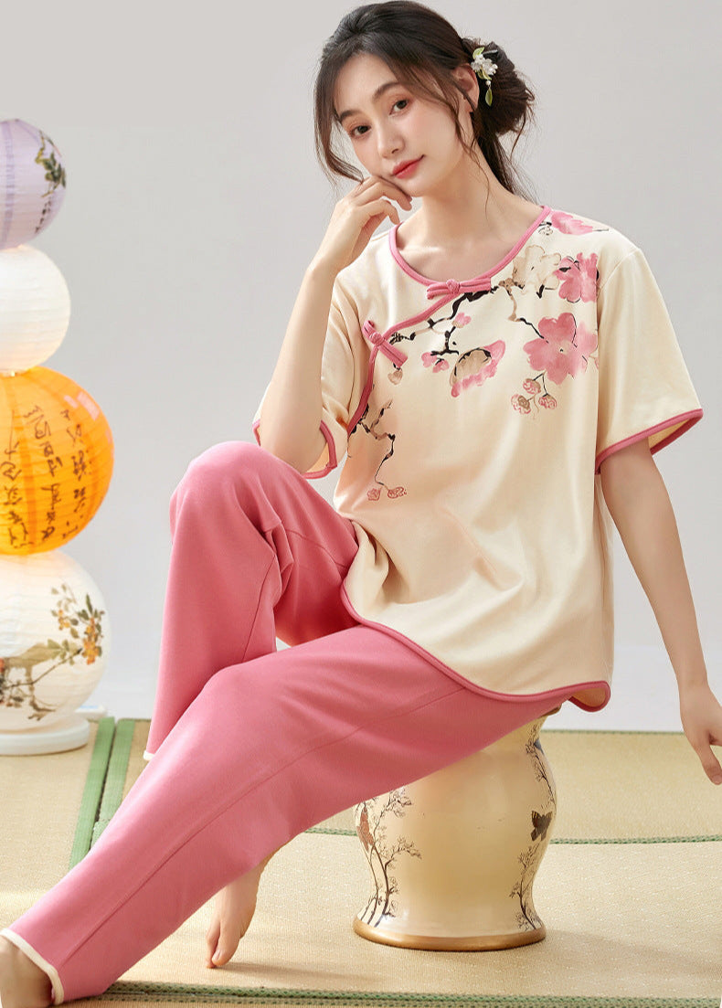 Pure Cotton Traditional Chinese Pajamas Set