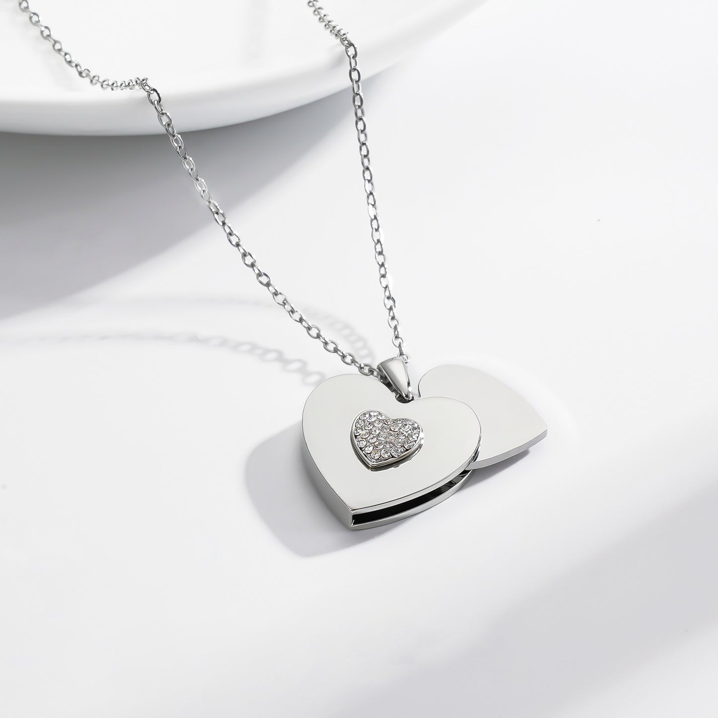 Heart Envelope Engravable Pendant Necklace