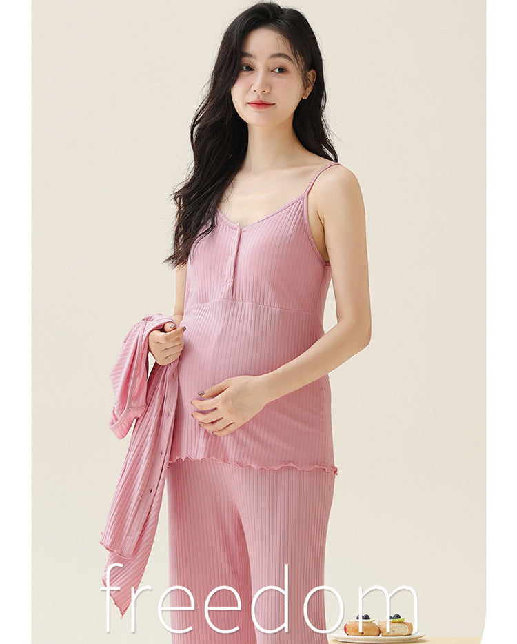Gullei™ 3-Piece Maternity Padded Bra Pajamas 100% Cotton