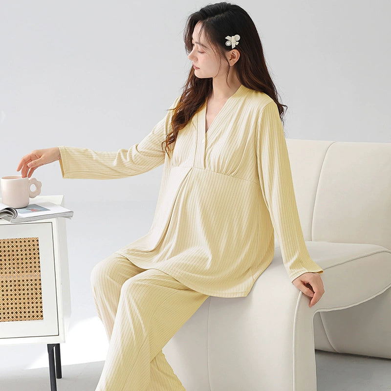 Maternity Pajamas with Breast Pads Organic Cotton