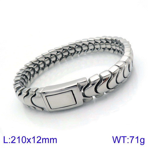 Custom Brushed Mens Bracelet 21cm