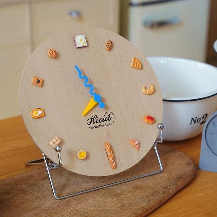 Bakery Themed 3D Analog Silent Wall Clock