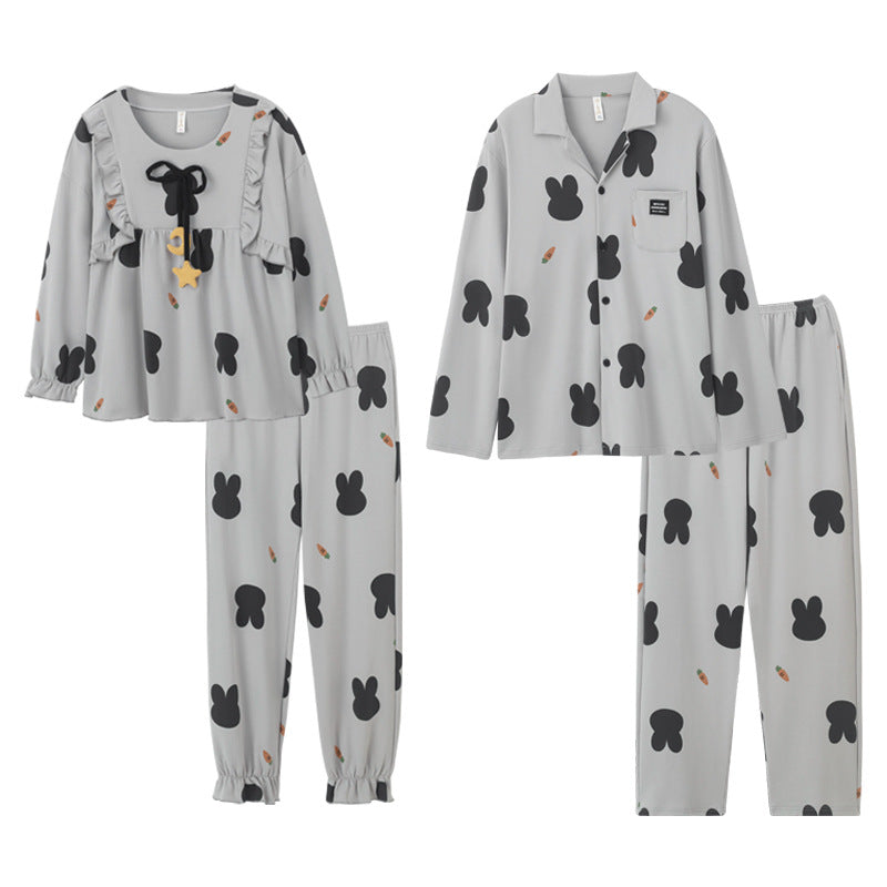 Long Sleeves Couples Matching Pajamas Set