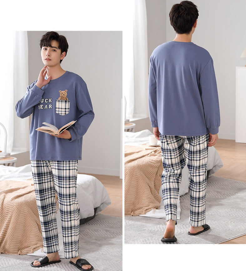 Matching Bear Couples Pajamas Set 100% Cotton