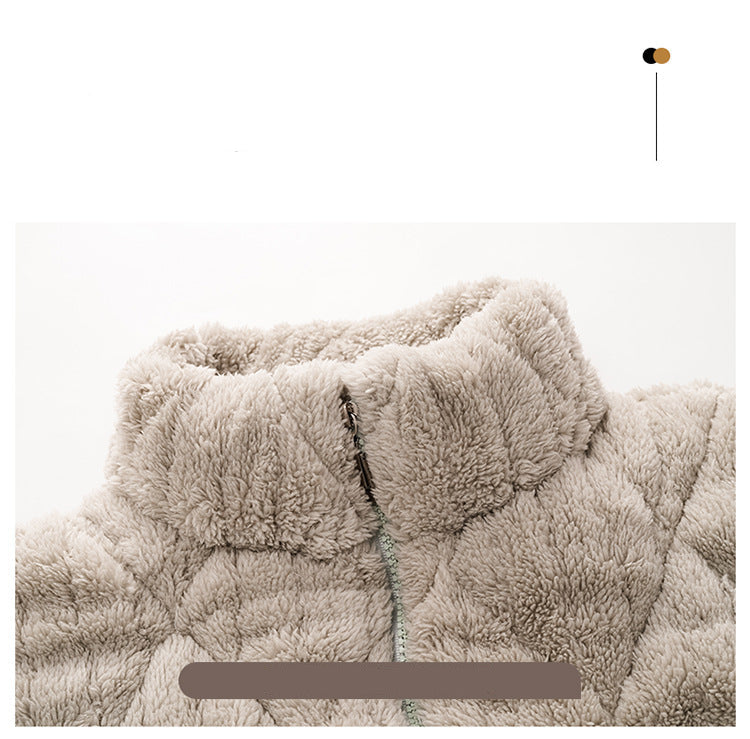 Matching Winter Couple Pajamas Set – Quilted Triple-Layer Fleece with Cotton Padding