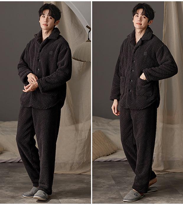 4-Piece Flannel Matching Winter Pajamas for Couples