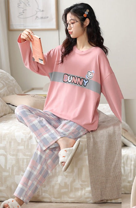 Cute Bunny Matching PJs Couple Sleepwear Set for 2