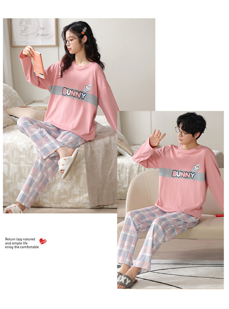 Cute Bunny Matching PJs Couple Sleepwear Set for 2