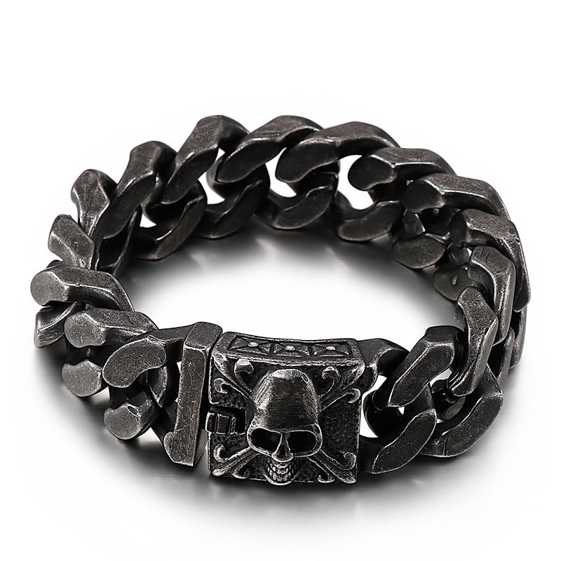 Personalized Cuban Chain Mens Bracelet 22cm