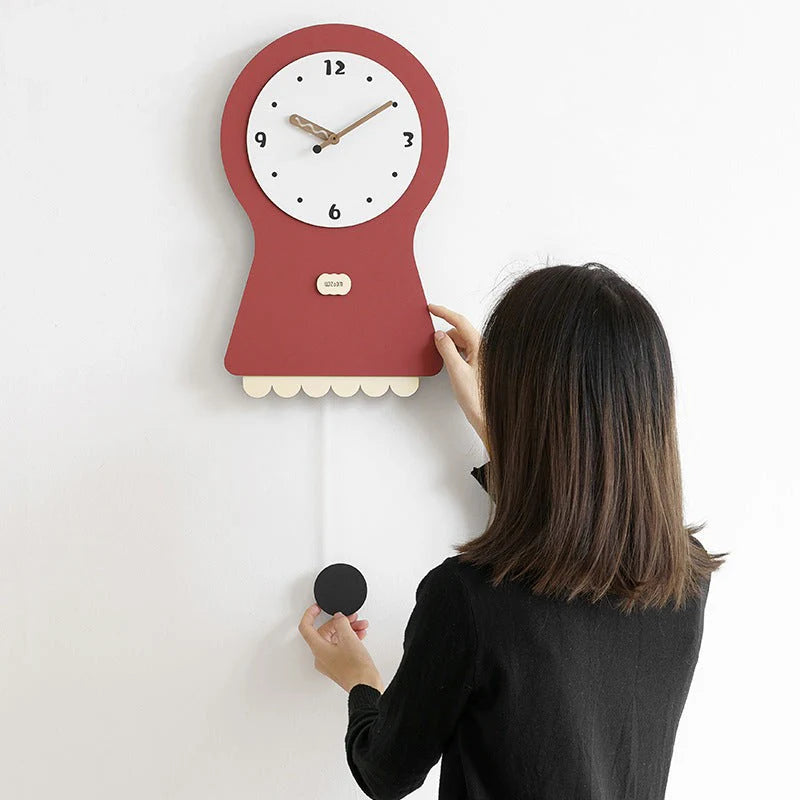Kids Squid Silent Wall Clock – Pendulum or Table (Non-Ticking)