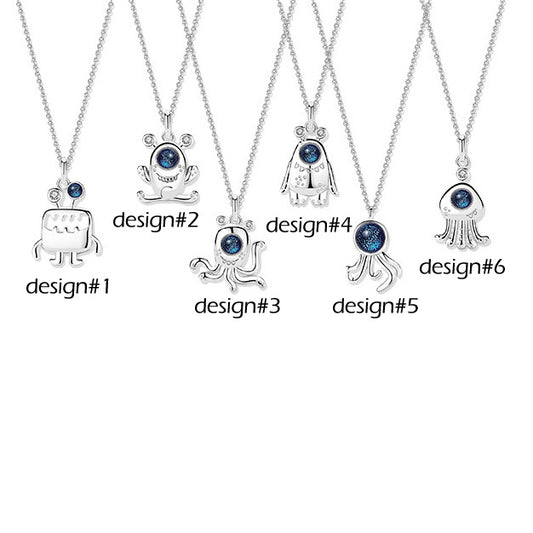 Cute Aliens Matching Necklaces Set for 2
