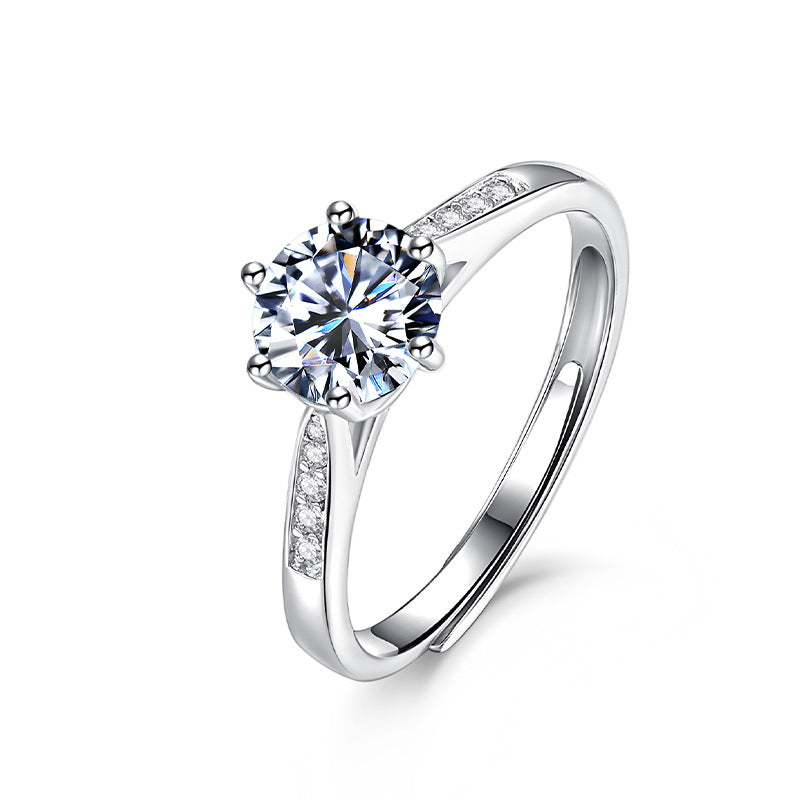 Custom 1 Carat Moissanite Diamond Women Ring