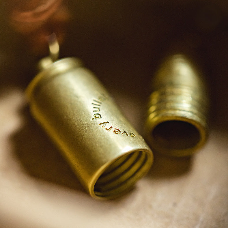 Engravable Memorial Urn Cremation Bullet Necklace