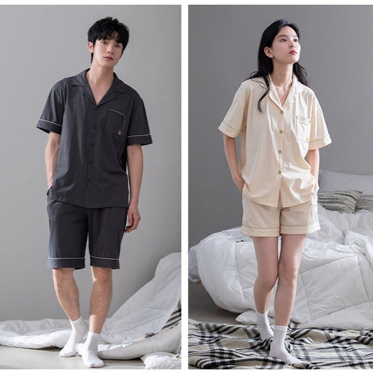 Men and Women Summer Sleepwear PJs Set 100% Cotton