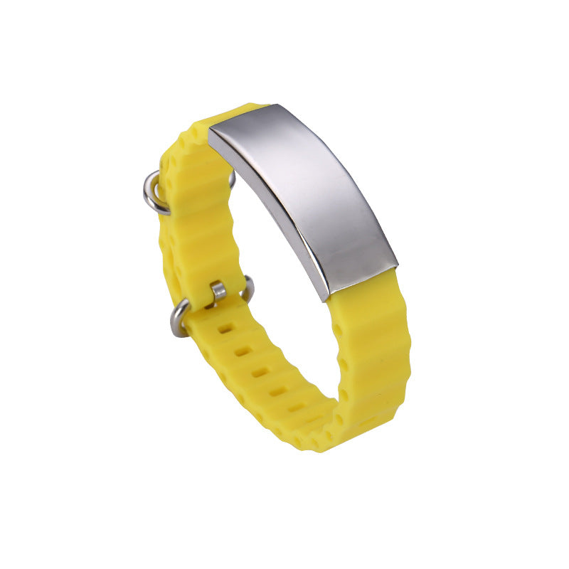 Engravable Sports Bracelet for Men Silicone
