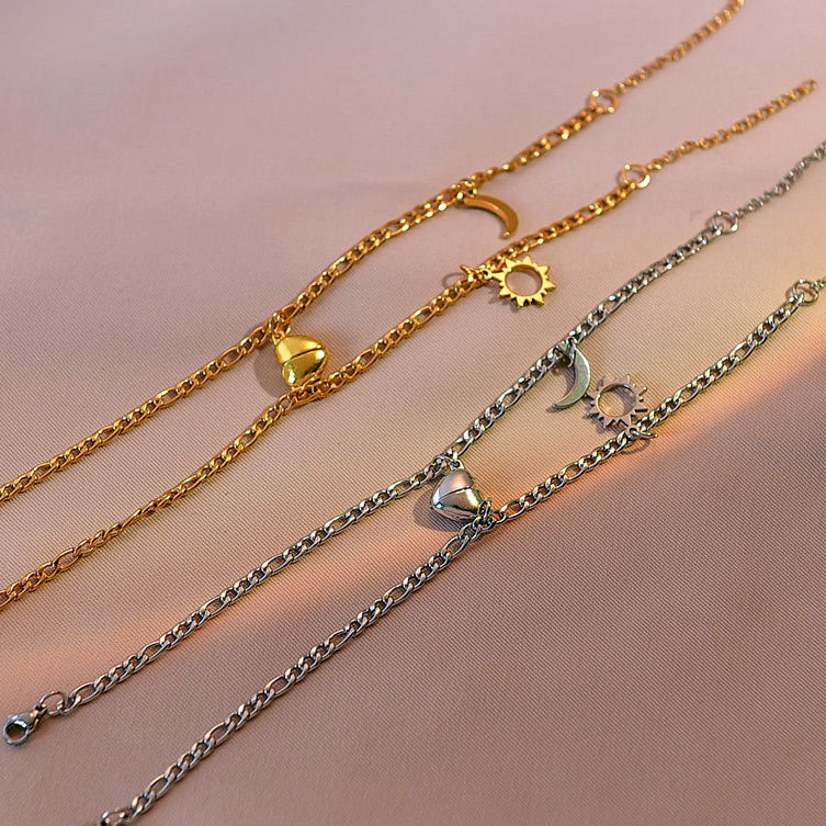 Magnetic Hearts Couple Relationship Bracelets