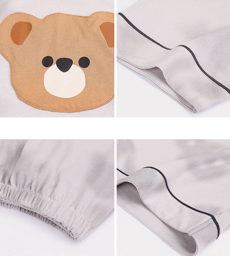 Bear Matching Family Summer Sleepwear 100% Cotton