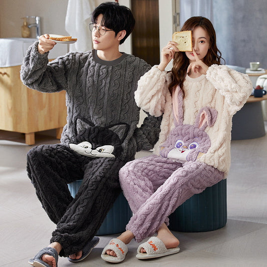 Thick Winter Matching Pajamas Set for Girlfriend Boyfriend