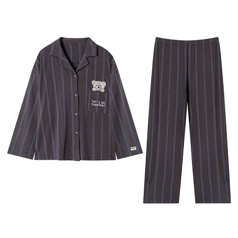 Matching Bear Couples Pajamas Set for Two 100% Cotton