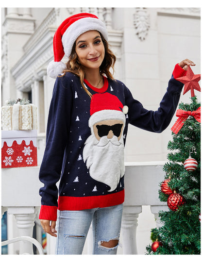 Cute Santa Ladies Christmas Jumper Holiday Sweater