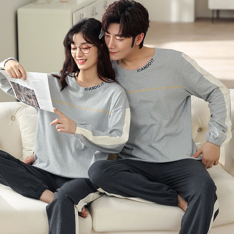 Matching Full Sleeves Sleepwear Set for Couples