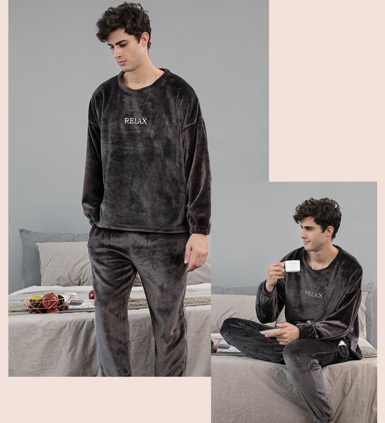 100% Thickened Polyester 4 Piece Winter Pajamas Set