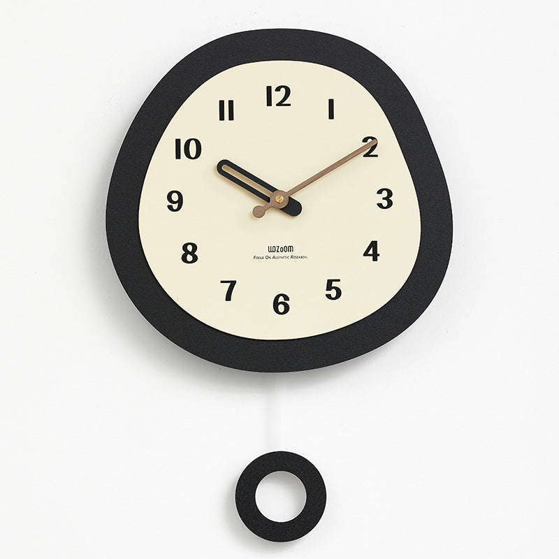 Modern Wall Decor Round Pendulum Clock