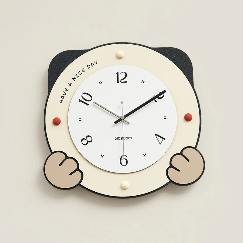 Gullei™ Cute Cartoon Silent Wall Clock for Kids Bedroom