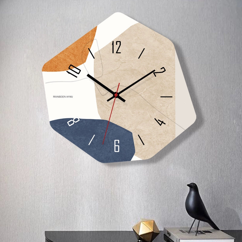 Gullei™ Modern Odd Shaped Analog Silent Wall Clock