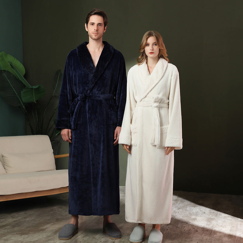 100% Premium Thickened Flannel Nightgown Set for 2