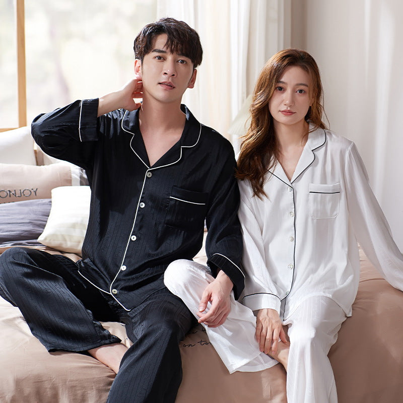 Sleek Slumber: Modern Minimalist Couple Pajamas