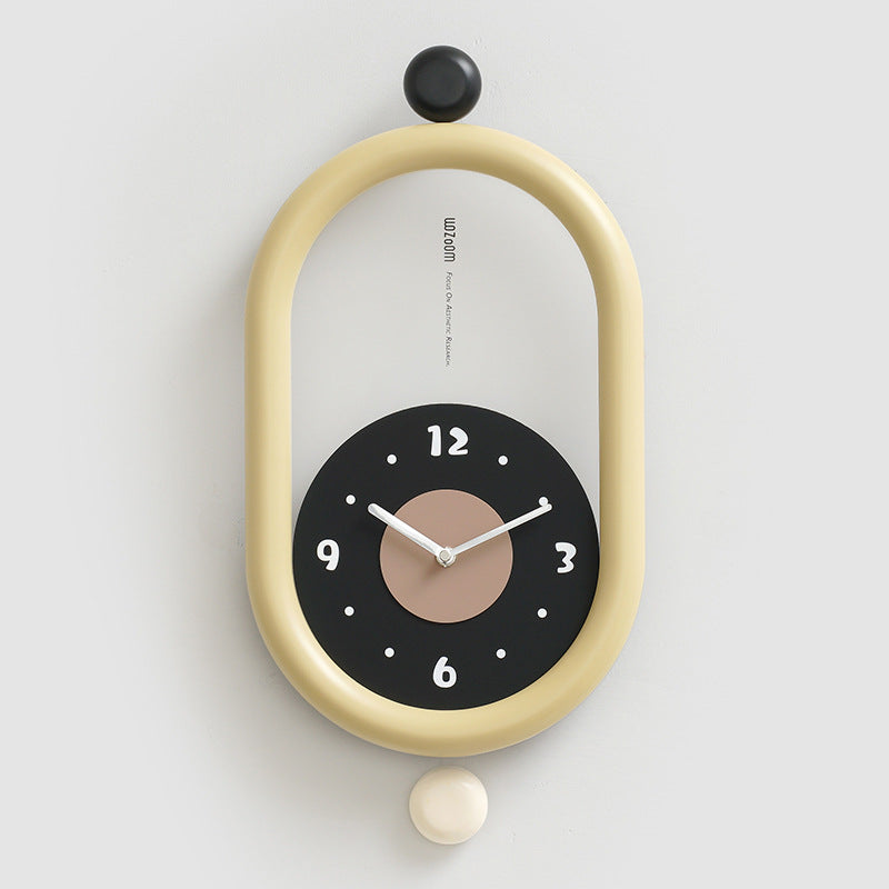 Long Minimalist Pendulum Analog Wall Clock