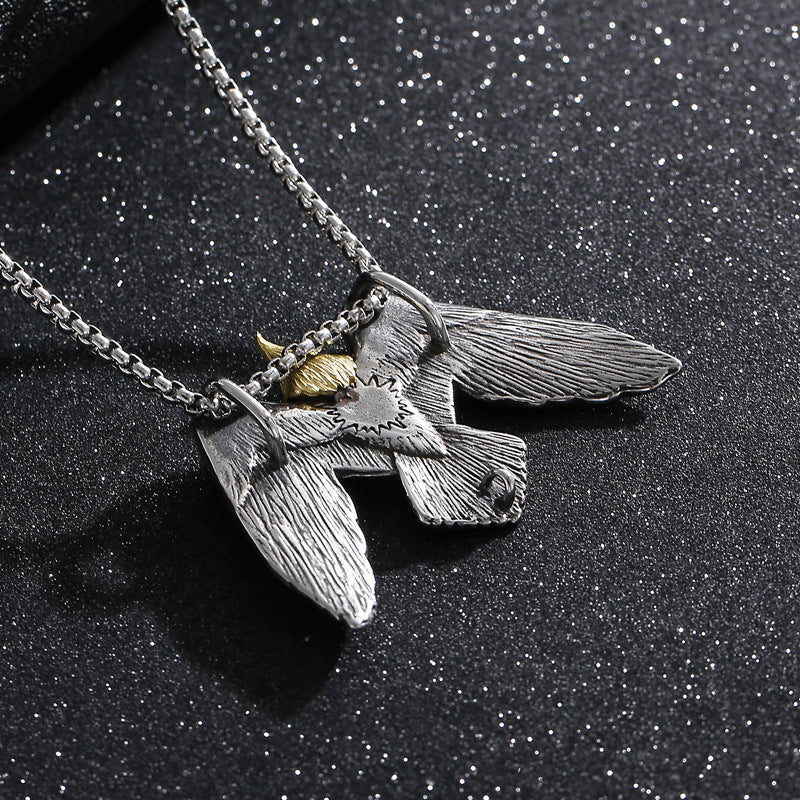 Falcon Mens Pendant Necklace