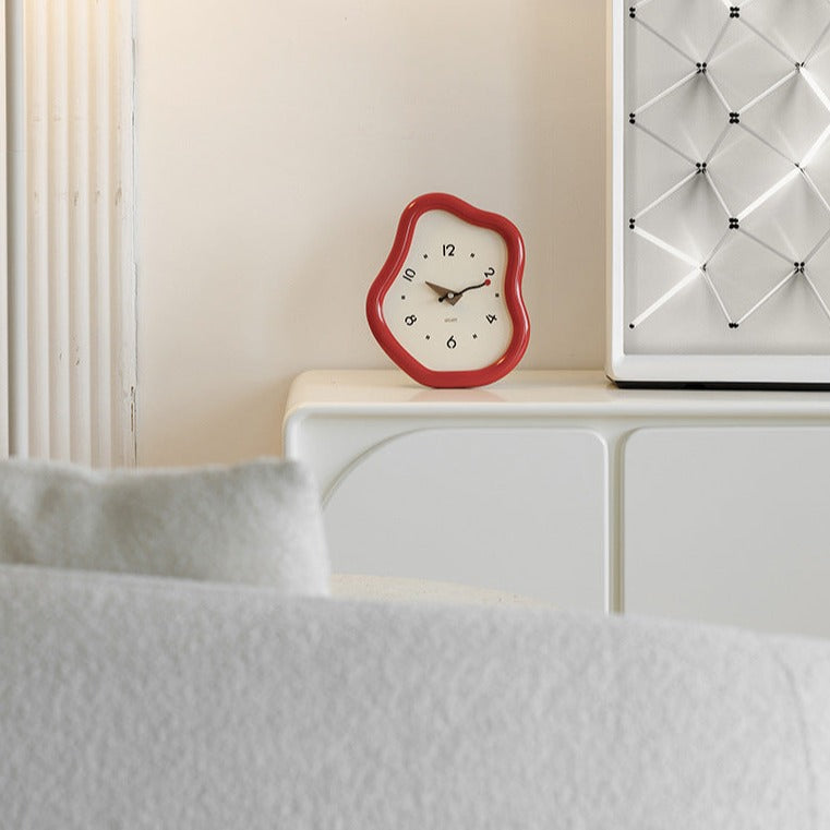 Artistic Distorted Table Clock with Silent Movement