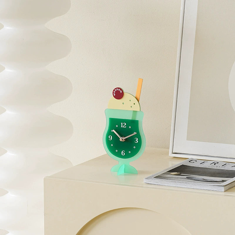 Silent Ice Cream Acrylic Desk Clock