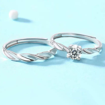Engravable Mobius Promise Rings for Couples