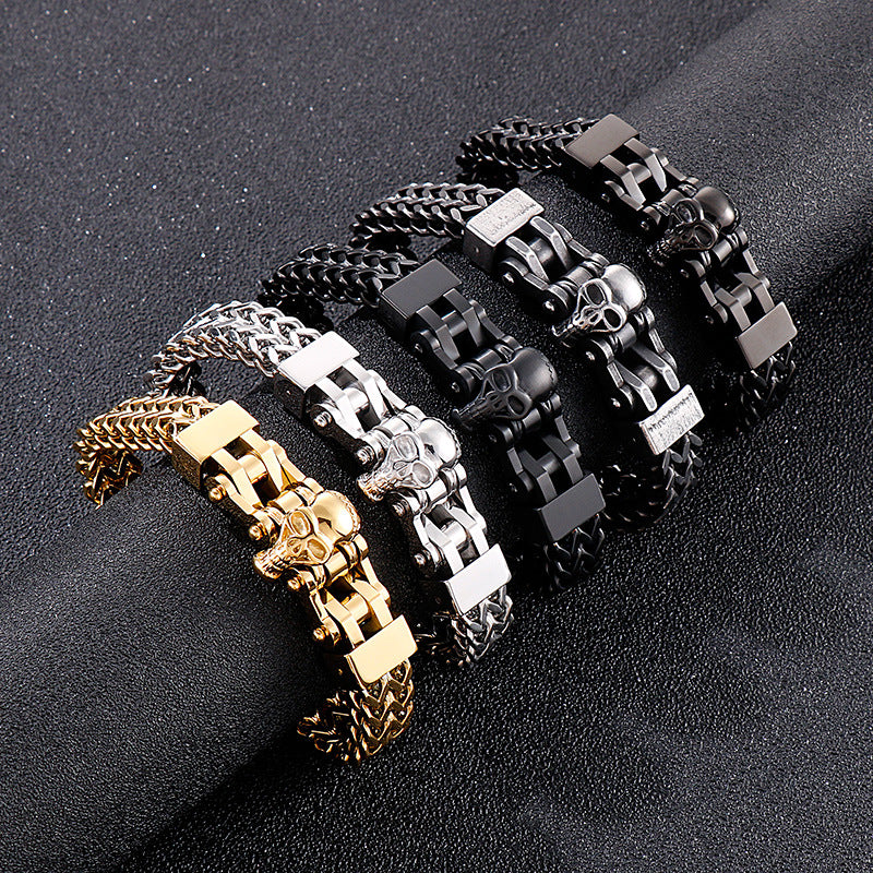 Custom Skull Hiphop Mens Fashion Bracelet 22cm