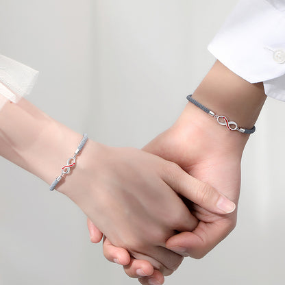 Infinity Distance Relationship Promise Bracelets for Couples