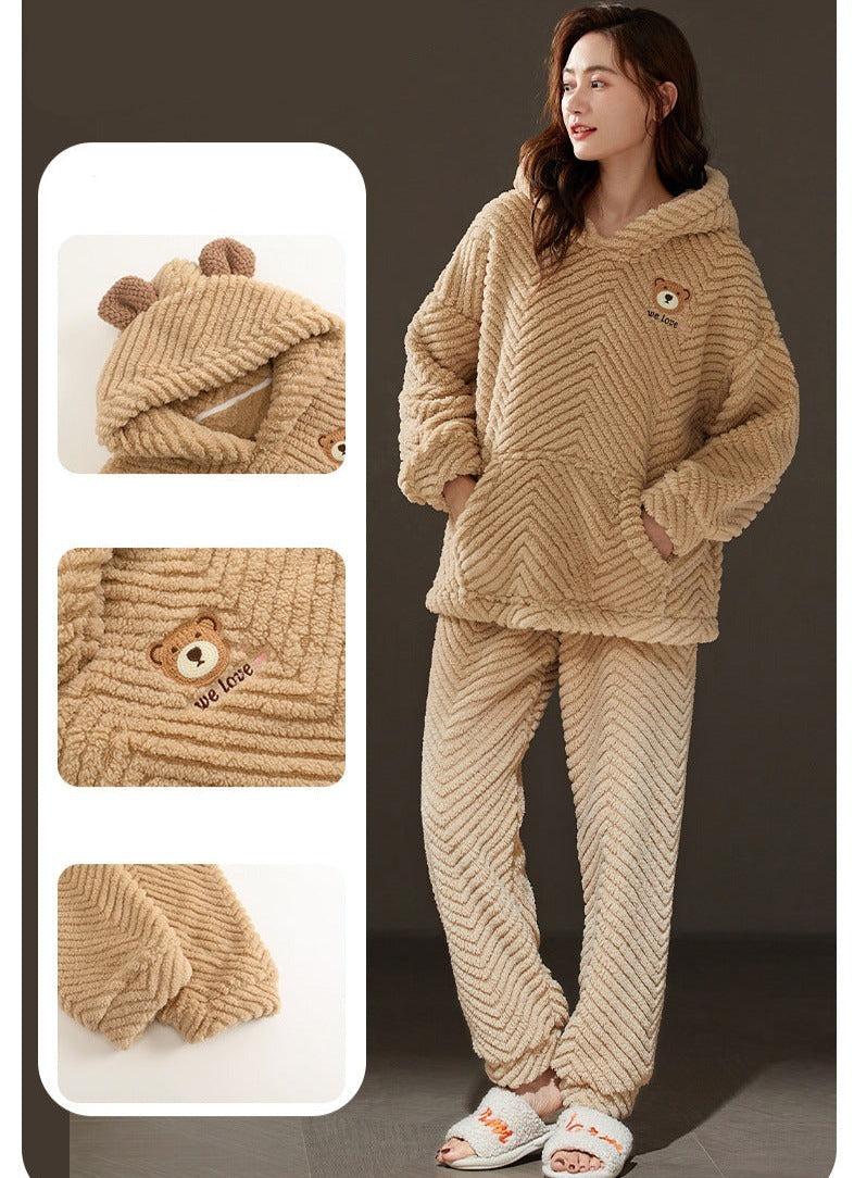 Couples Matching Flannel Pajamas Set for Winter