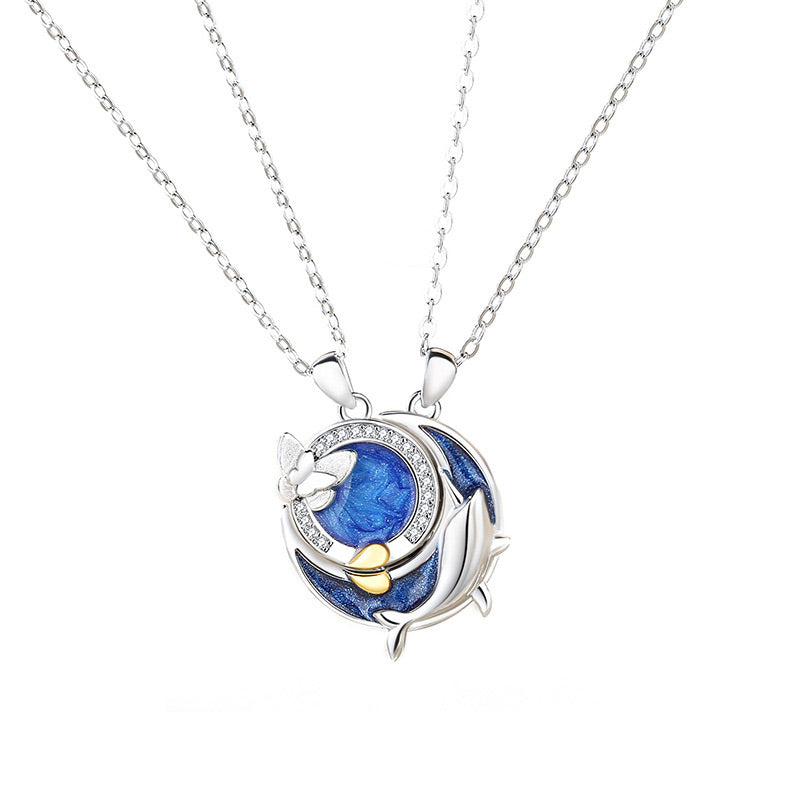 Sun and Moon Best Friends Necklaces Set