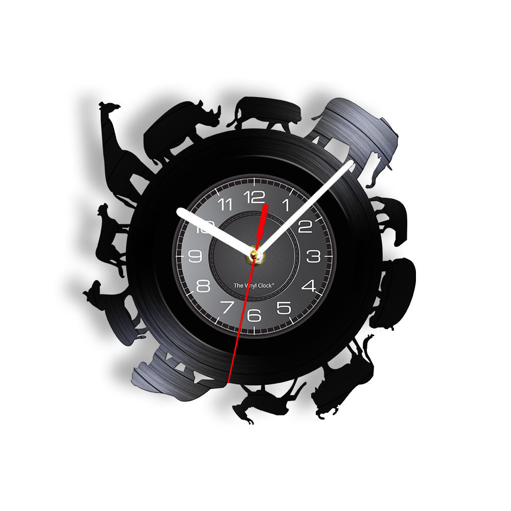 Vinyl Wall Deco Clock Gift for Zoo Caretaker
