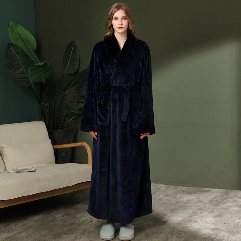 100% Premium Thickened Flannel Nightgown Set for 2