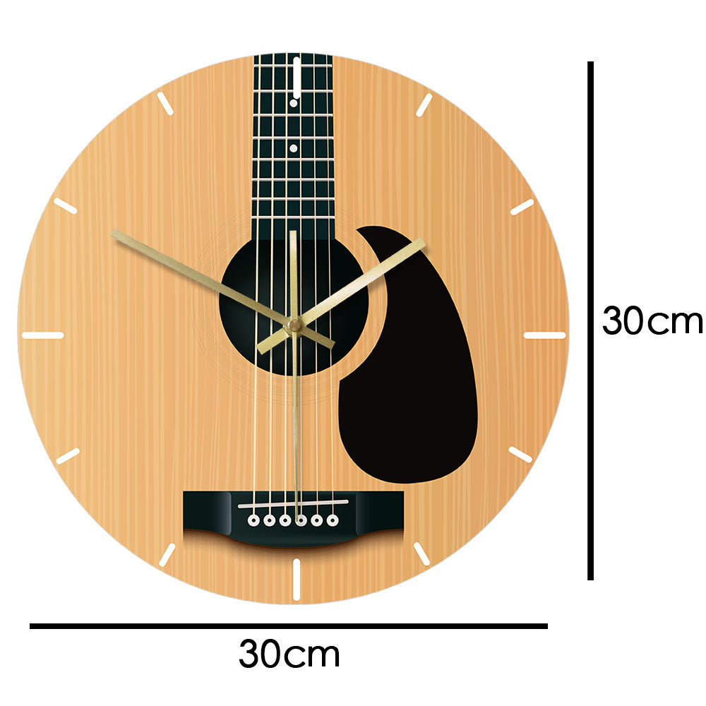 Wall Deco Clock Gift for Guitarist