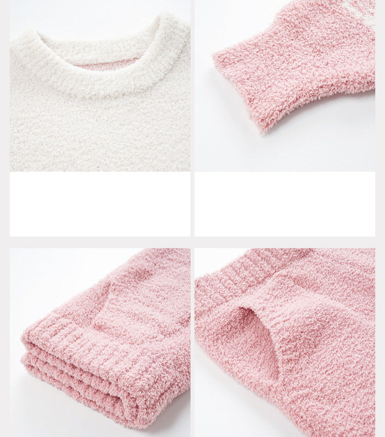 4-Piece Warm Pajamas/Loungewear for Couples