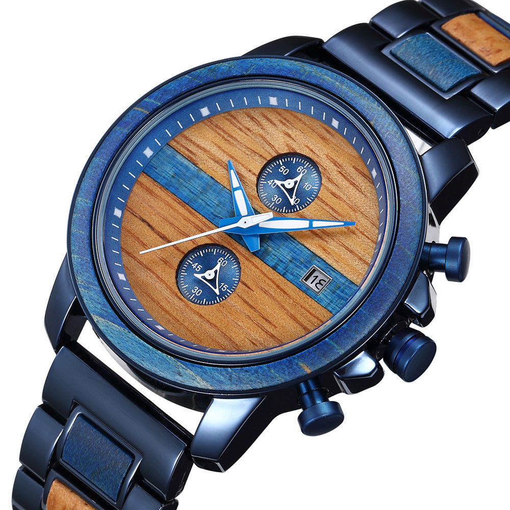 Matching Wooden Quartz Couple Watch Set for Two