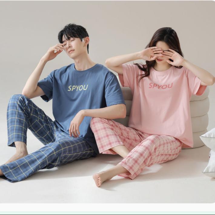 Plaid Pattern Matching Pajamas Set for Couples